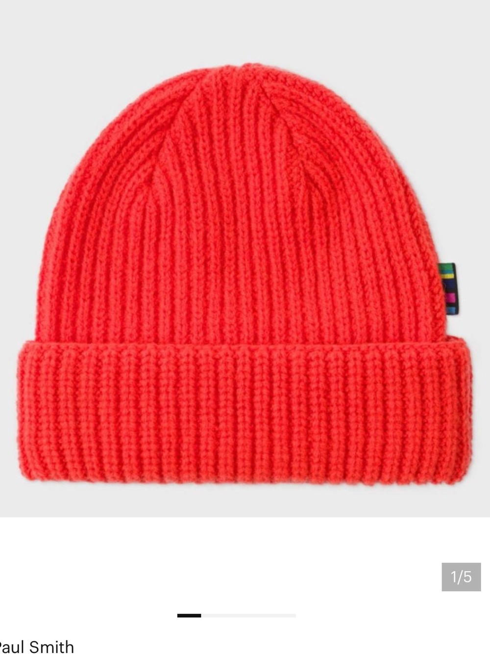 PS Paul Smith Men's Neon Wool Beanie Hat